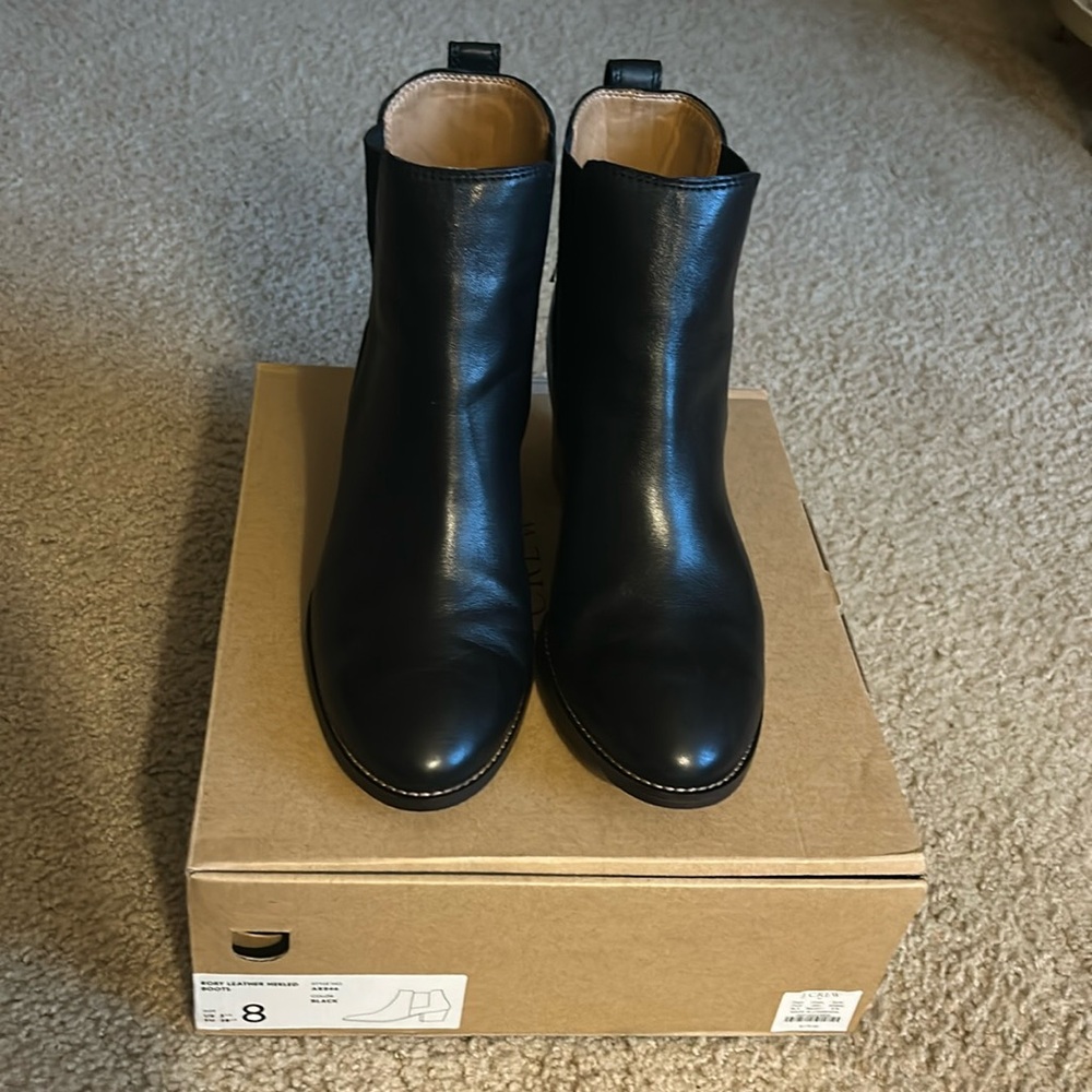 Black J. Crew size 8 ankle boots